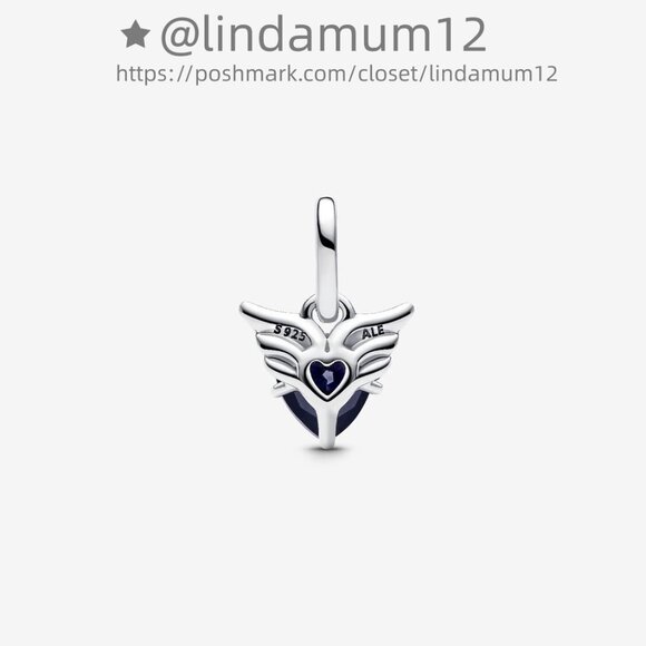 Pandora Winged Heart Mini Dangle Charm - Picture 2 of 6